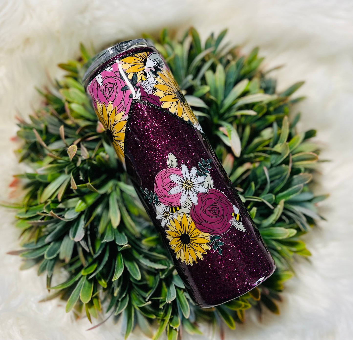 Maroon floral