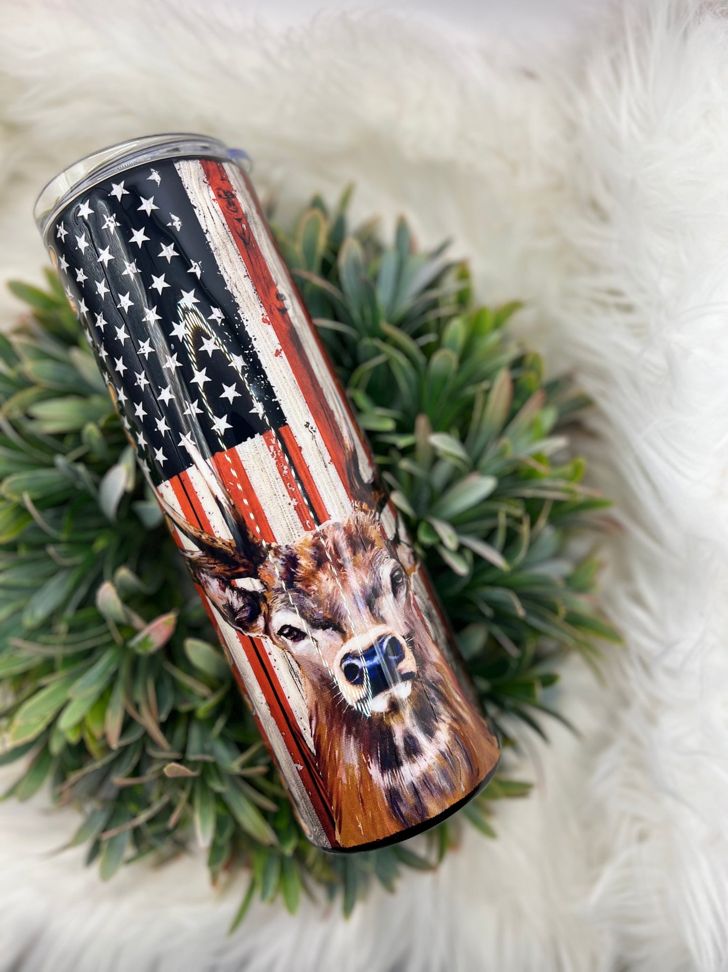 Deer camo tumbler