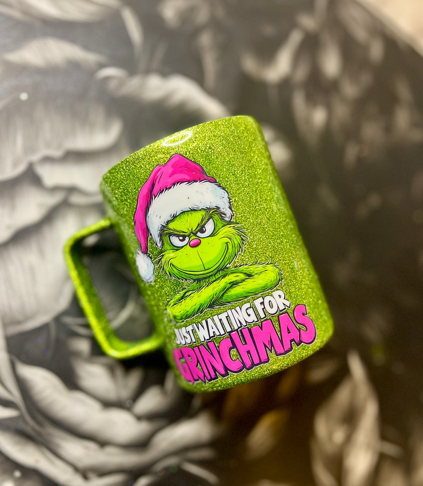 Waiting for Grinchmas mug