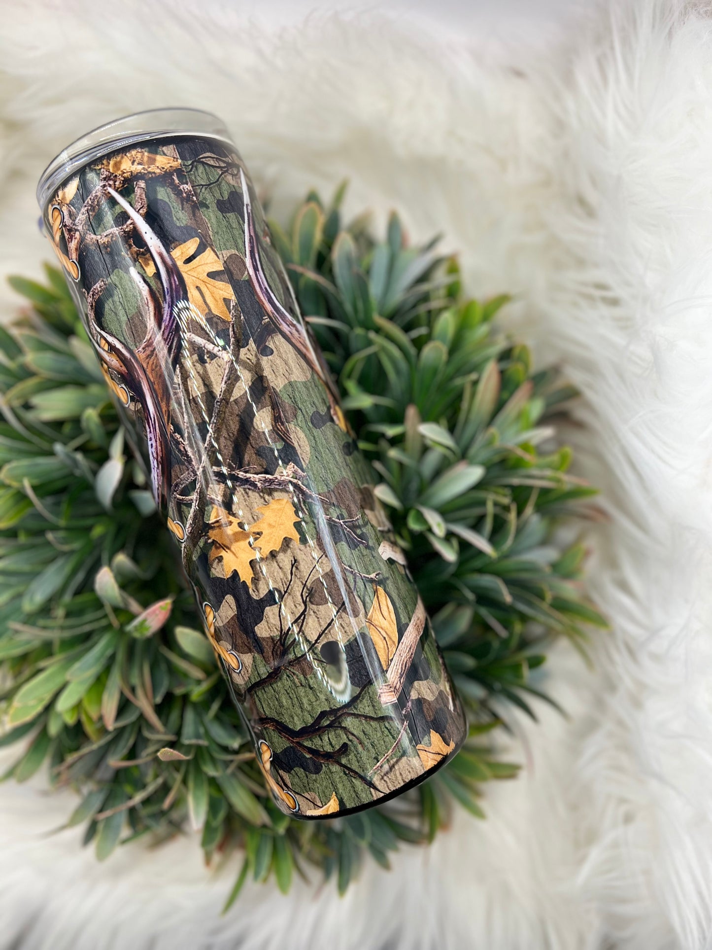 Deer camo tumbler