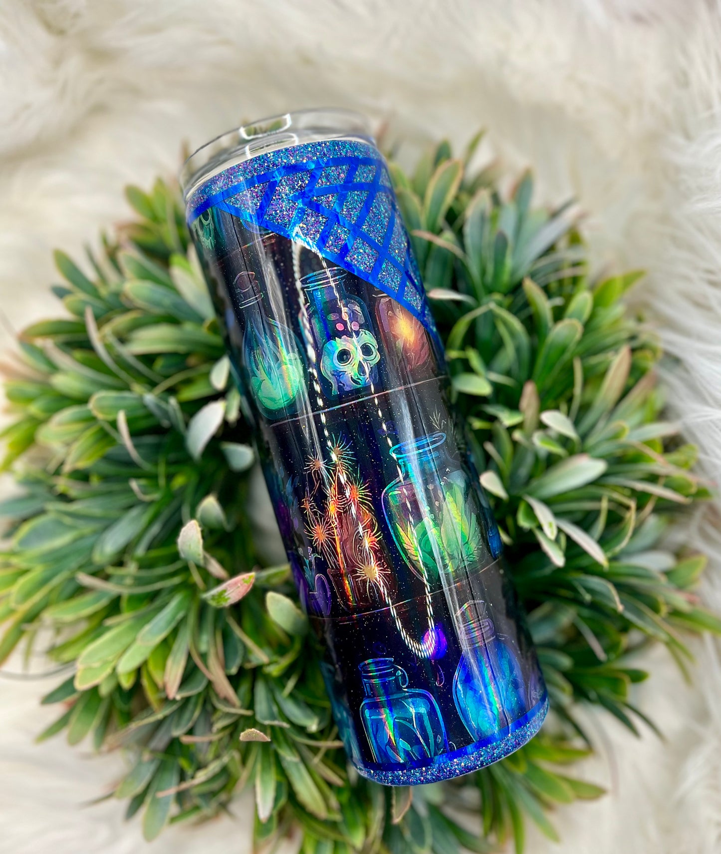 Blue design tumbler