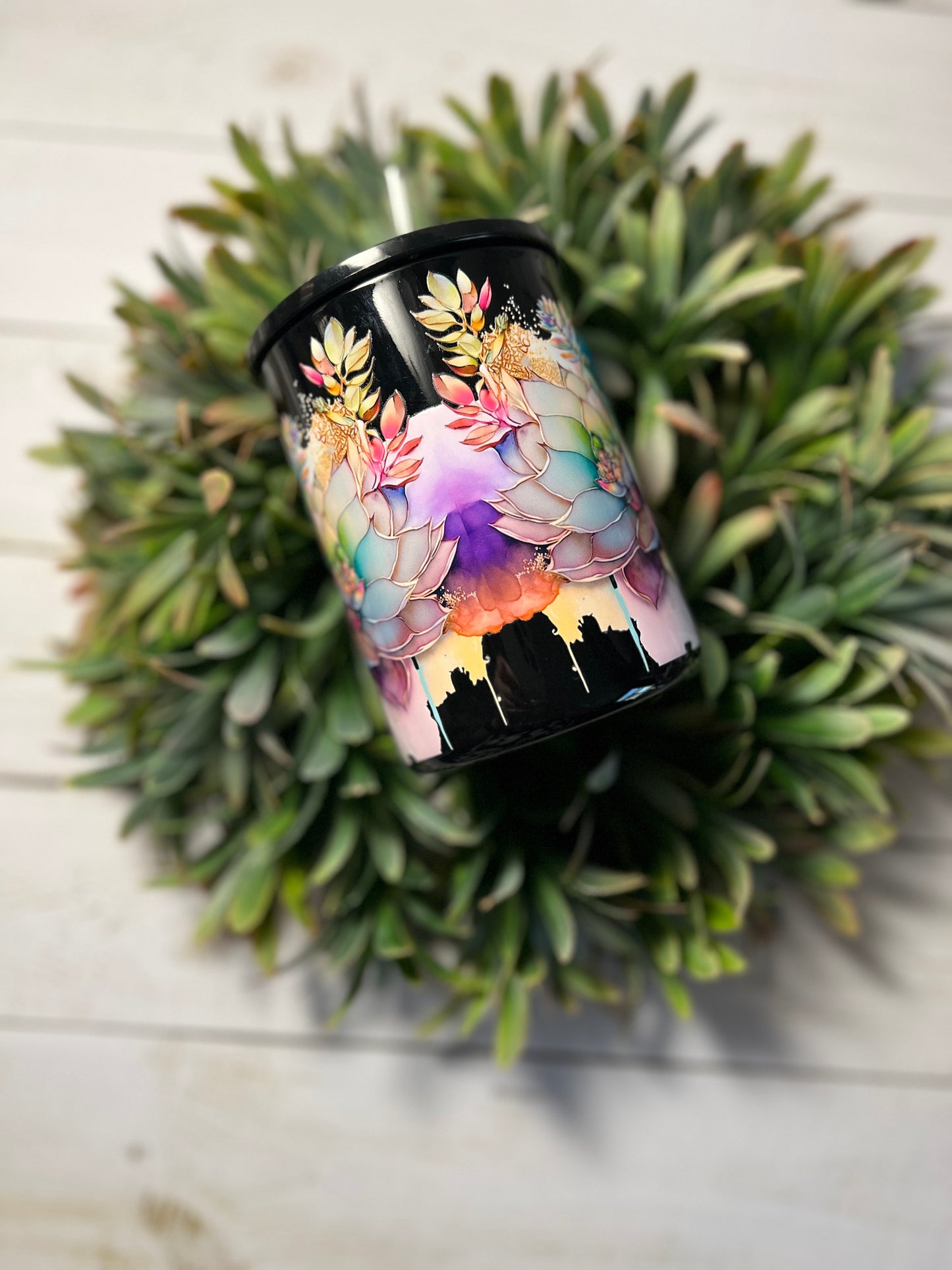 Succulents mug - glass