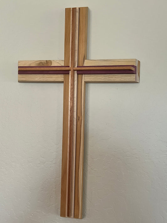 Wood cross - 3D light