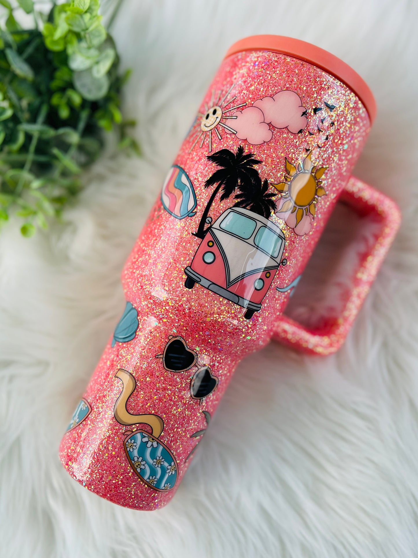 Coral Summertime Tumbler